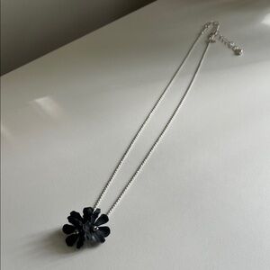 3 for $12 dainty Black Floral cluster Pendant Necklace